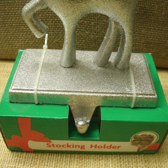 Holiday Silver Reindeer Stocking Holder - Picture 12 of 16